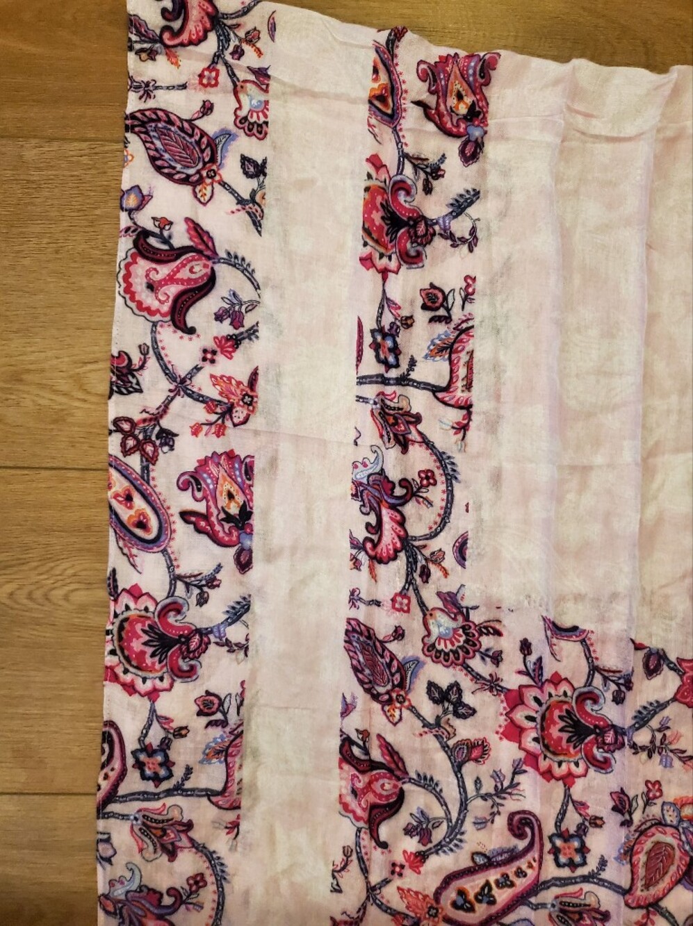 Vera Bradley Light Pink Paisley Women's Scarf - Soft Floral Print - Picture 8 of 11